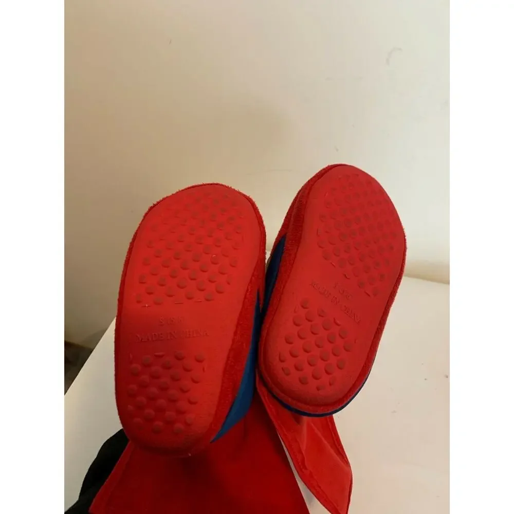 Superman Slippers Size S 5/6 Unisex Capes Boys or Girls DC Comics Booties